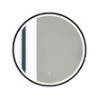 Зеркало для ванной AZARIO Aurora D600 сенсорный выключатель, алюминиевая черная рама 600*600, AZ-Z-011CS