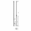 Полотенцесушитель электрический TONI ARTI Siena rotondo pulsante 1П 3/120 СП белый матовый, TA-3202001